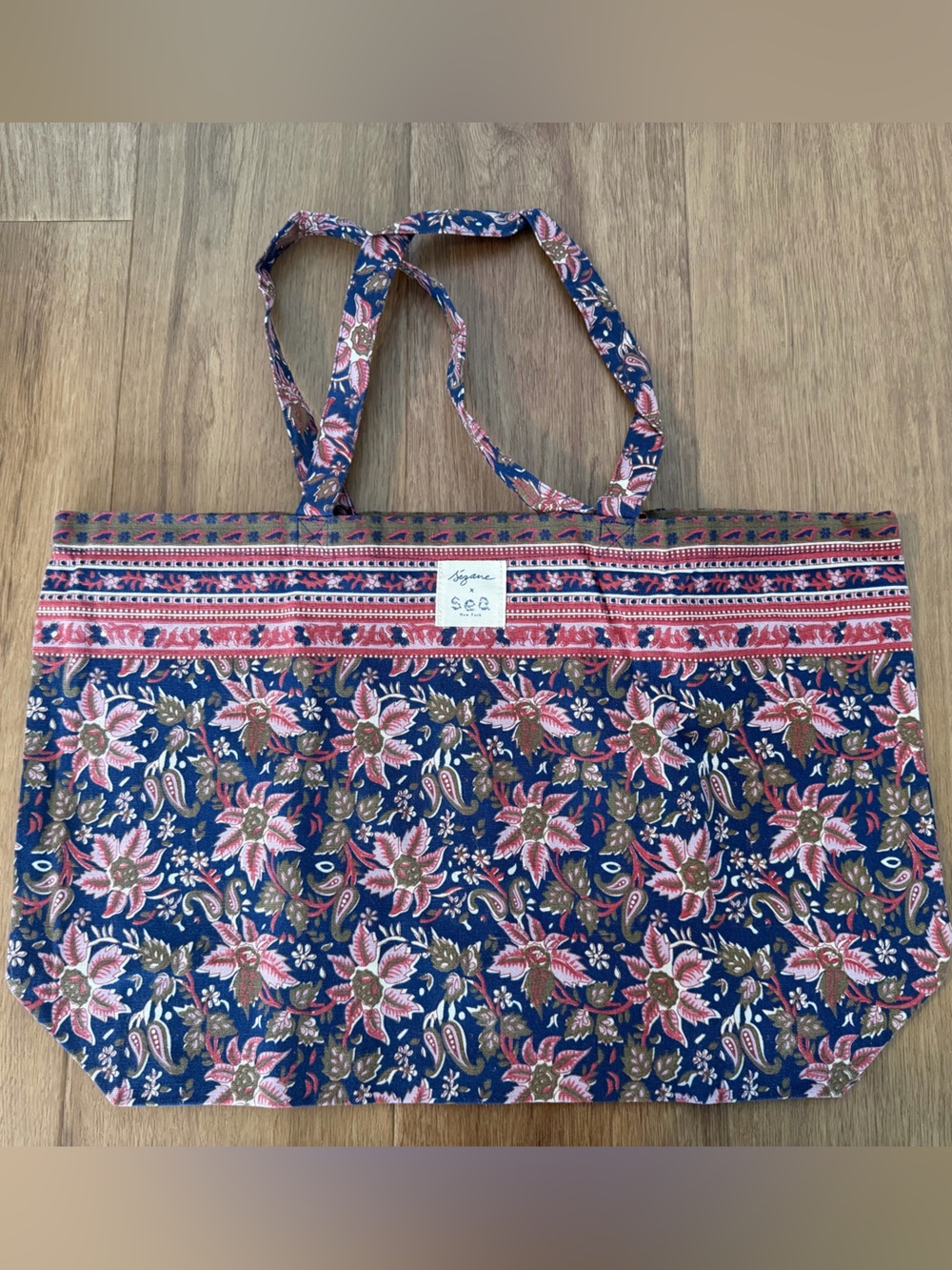 Sezane x Sea New York Limited Edition Floral Canvas Tote Bag